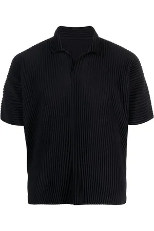 Issey Miyake Polo con efecto plisado