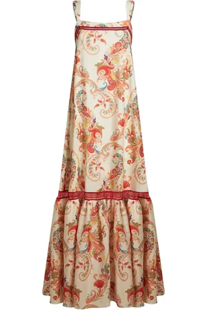 Etro Vestido largo con motivo de cachemira
