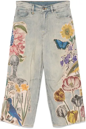 R13 Vaqueros con apliques florales