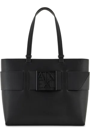 Armani Exchange Bolso shopper con placa del logo