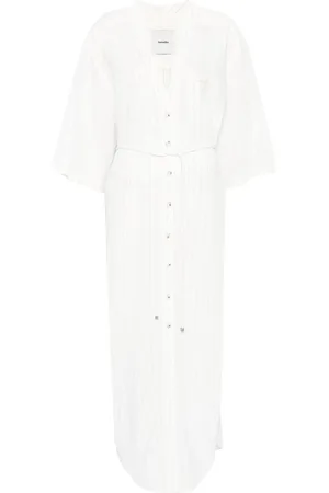 Nanushka Vestido camisero a rayas