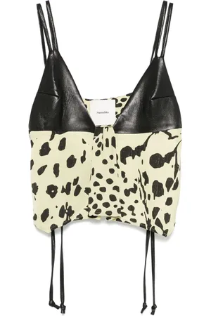 Nanushka Top con animal print