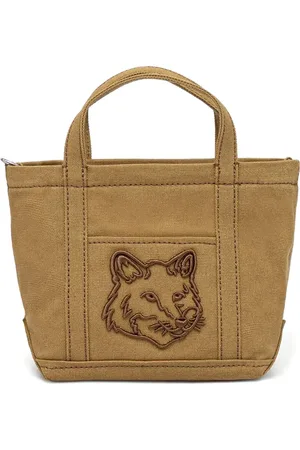 Maison Kitsuné Bolso shopper de algodón con solapa