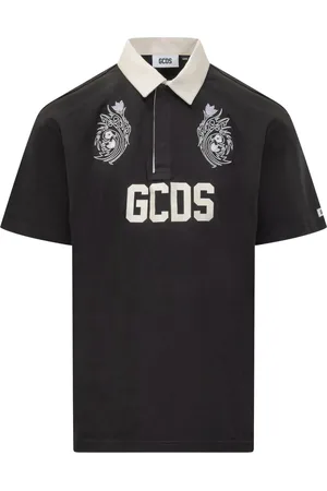GCDS Polo con logo floral