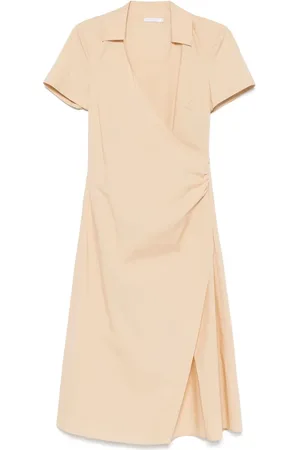 Patrizia Pepe Vestido midi de algodón con diseño cruzado