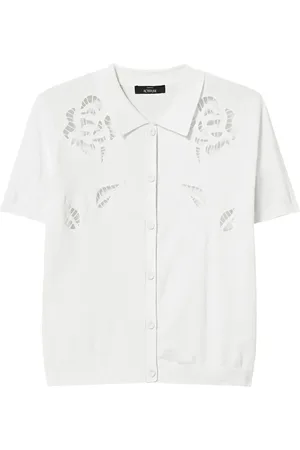 Twin-Set Camisa con bordado inglés