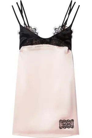 OFF-WHITE Vestido corto con aplique de encaje