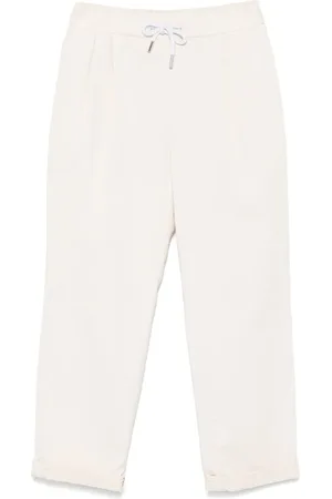 Brunello Cucinelli Pantalones de tejido de gabardina