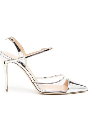 Jennifer Chamandi Zapatos Vittorio con tacón de 105mm y puntera metalizada