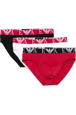 Emporio Armani Pack de tres calzoncillos con logo en la cinturilla
