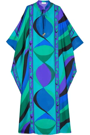 Puccini Caftán con estampado gráfico