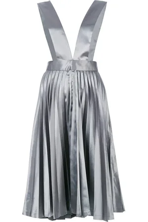 Comme des Garçons Falda plisada metalizada