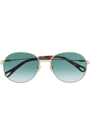 Chloé Gafas de sol con logo grabado y montura estilo piloto