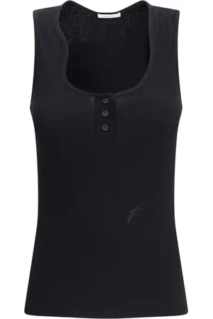 Salvatore Ferragamo Top con cuello redondo