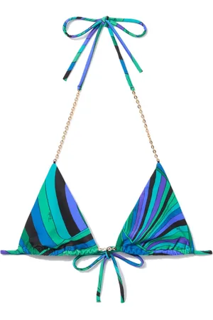 Puccini Top de bikini con diseño triangular