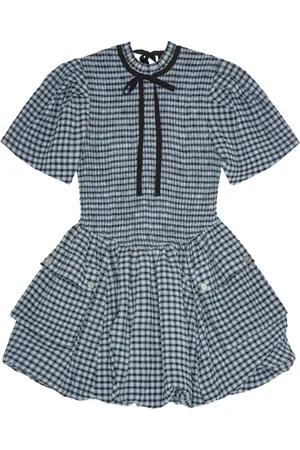 Ganni Vestido corto a cuadros