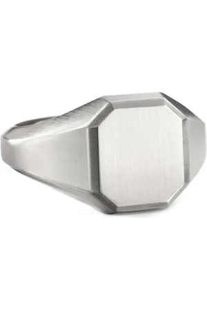 David Yurman Anillo de sello Streamline de 14 mm en plata de ley