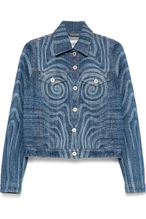 Jean Paul Gaultier Chaqueta vaquera con estampado Spiral