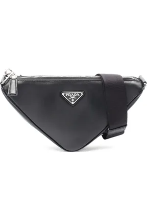 Prada Bandolera Triangle con placa del logo 2010