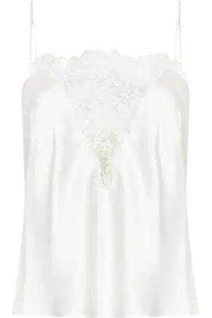 LOVESHACKFANCY Top de satén