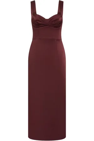 Rebecca Vallance Vestido midi Merlot