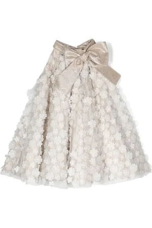 LA STUPENDERIA Vestido acampanado Aurora con apliques florales