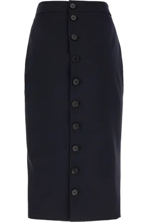 Alexander McQueen Falda de tubo con botones en el frente