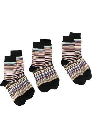Paul Smith Pack de tres pares de calcetines de punto de intarsia