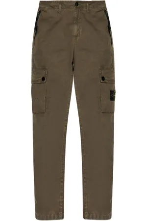 Stone Island Pantalones cargo con parche Compass