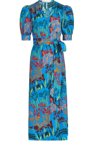 Marie Oliver Vestido Rita cruzado con motivo floral