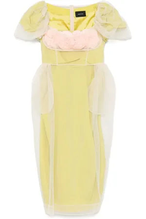 Simone Rocha Vestido midi balconette a capas