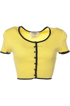 CHANEL Top corto de algodón 1995