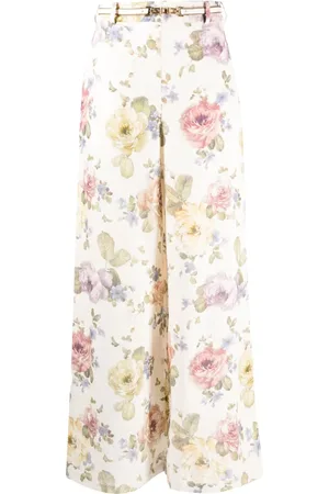 ZIMMERMANN Pantalones anchos con estampado floral