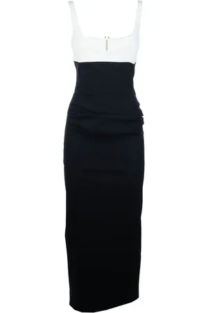 CHIARA BONI Vestido midi con diseño colour block