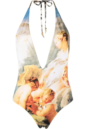 Roberto Cavalli Bañador con estampado de pintura