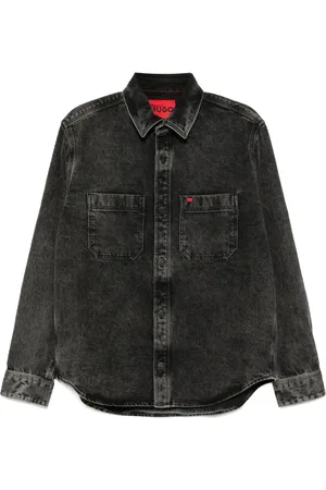 HUGO BOSS Camisa vaquera oversize con bolsillos de parche