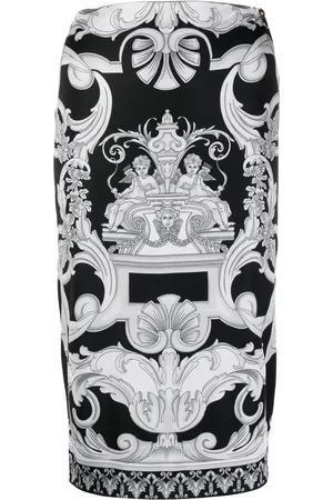 VERSACE Falda midi Silver Baroque