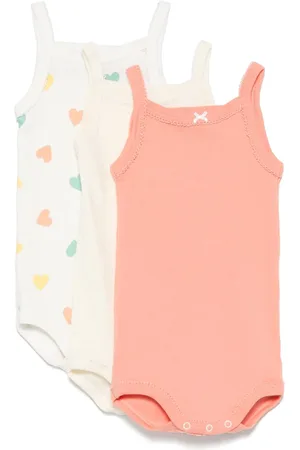 Petit Bateau Set de tres bodies de algodón