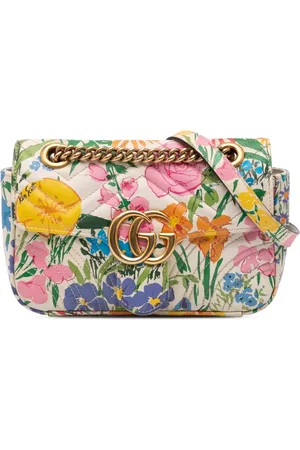 Gucci Bandolera Ken Scott Mini GG Marmont Floral Printed Matelasse 2016-2024