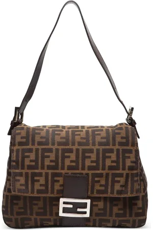 Fendi Bolso de hombro Mamma Baguette con motivo Zucca característica 2000-2015