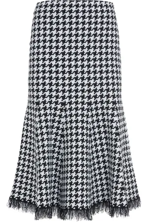 Alexander McQueen Falda corta con motivo pied de poule