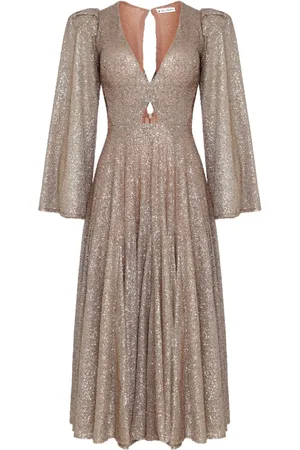 Lethicia Bronstein Vestido midi Carol Dieckmann con detalle brillante