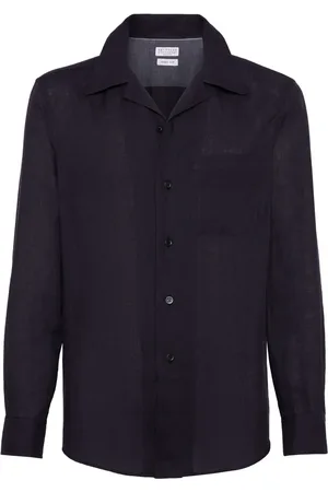 Brunello Cucinelli Camisa con solapa de muesca