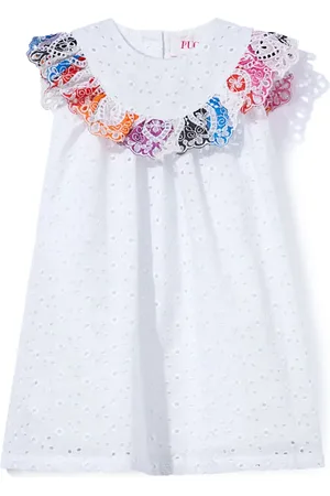 PUCCI Junior Vestido con bordado inglés