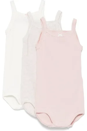 Petit Bateau Set de tres bodies de algodón