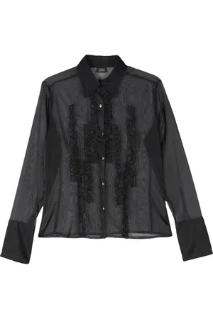 Gianfranco Ferré Camisa con ribete de volantes 2000
