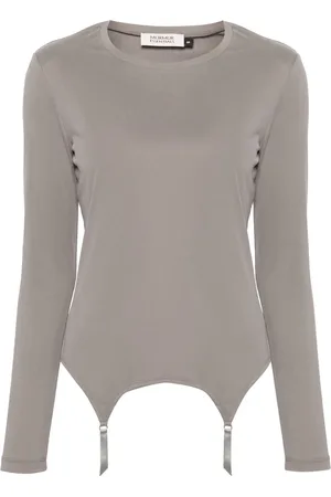 MURMUR Top de canalé Garter con manga larga