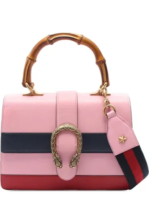 Gucci 2016-2024 Medium Leather Bamboo Dionysus Web satchel