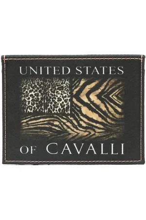 Roberto Cavalli Tarjetero con animal print