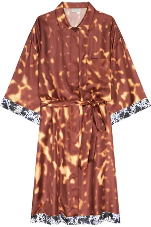 DRIES VAN NOTEN Vestido camisero de seda